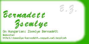 bernadett zsemlye business card